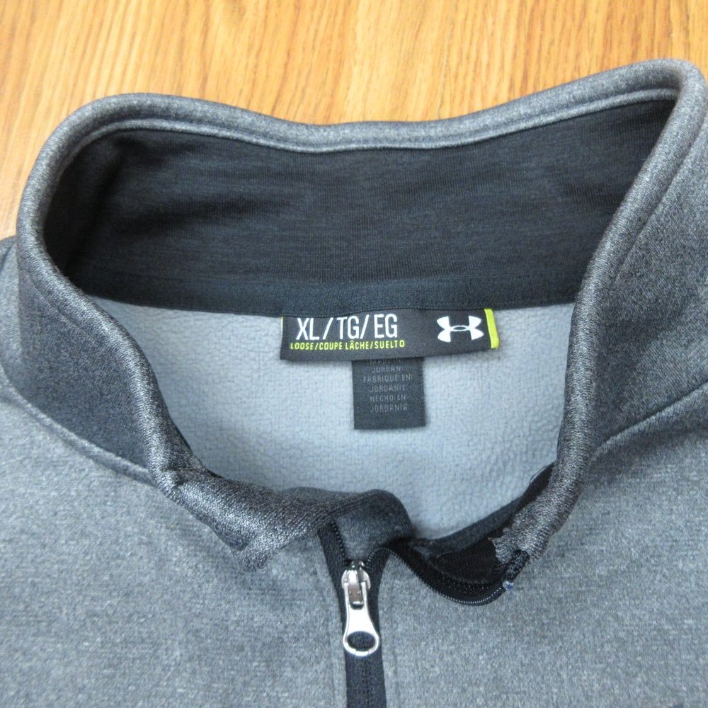 UNDER ARMOUR LOOSE FIT Mens 1/4 ZIP JACKET GRAY & BLACK Sz X-LARGE, XL - Picture 4 of 5